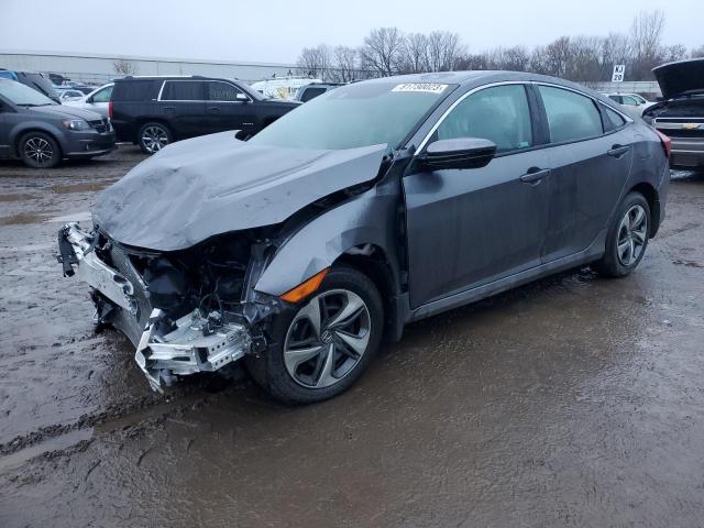 2HGFC2F63KH570762 - 2019 HONDA CIVIC LX GRAY photo 1