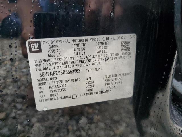 3GYFNEEY3BS553562 - 2011 CADILLAC SRX PERFORMANCE COLLECTION Черный фото 12