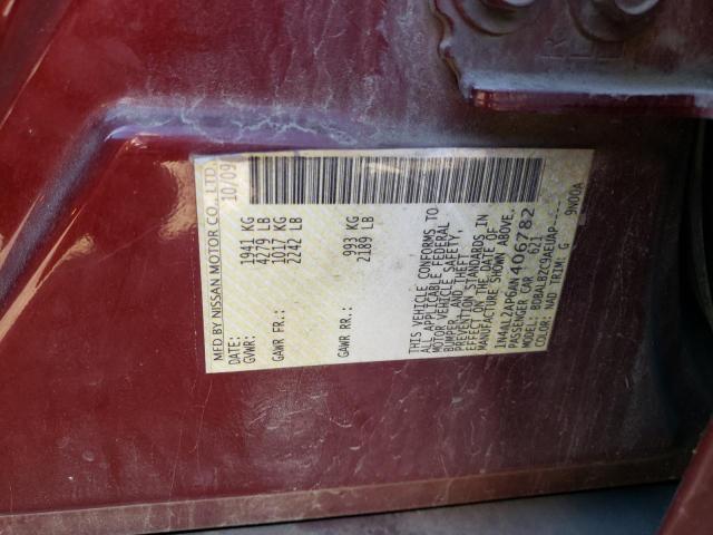 1N4AL2AP6AN406782 - 2010 NISSAN ALTIMA BASE RED photo 12