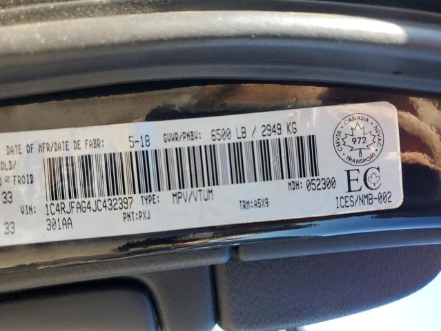 1C4RJFAG4JC432397 - 2018 JEEP GRAND CHER LAREDO BLACK photo 12