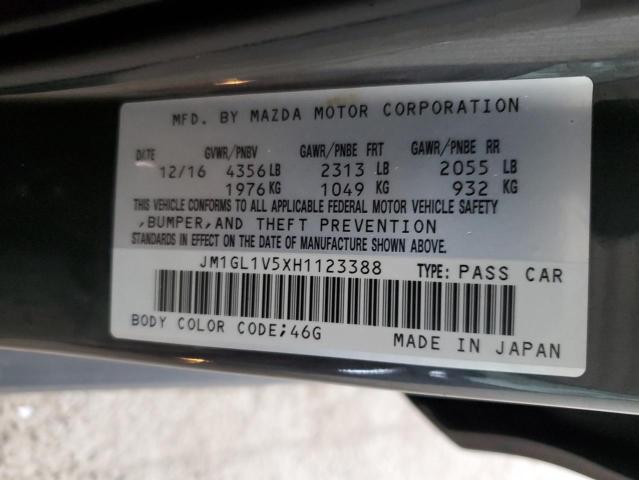 JM1GL1V5XH1123388 - 2017 MAZDA 6 TOURING GRAY photo 12