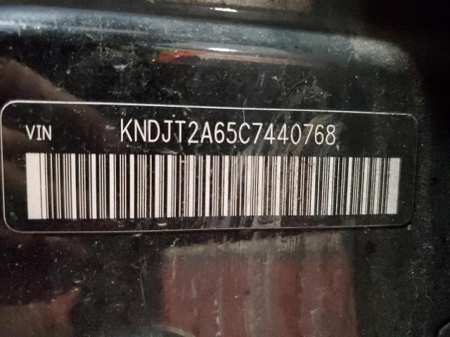 KNDJT2A65C7440768 - 2012 KIA SOUL + BLACK photo 12