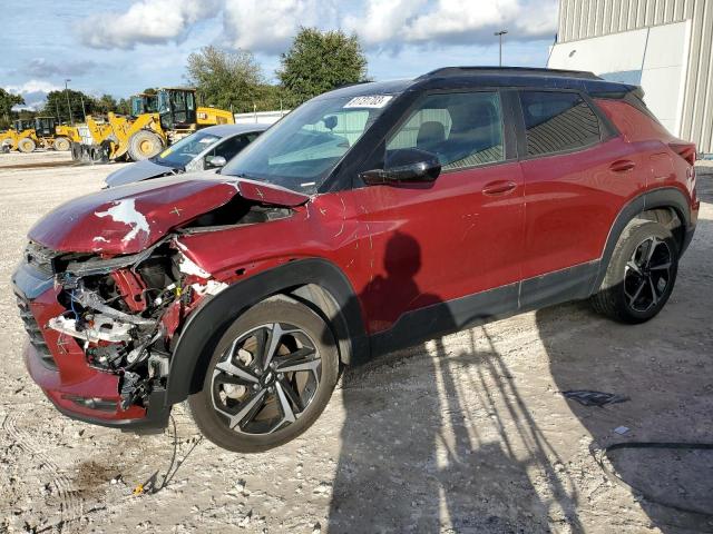 KL79MTSL8NB043191 - 2022 CHEVROLET TRAILBLAZE RS BURGUNDY photo 1