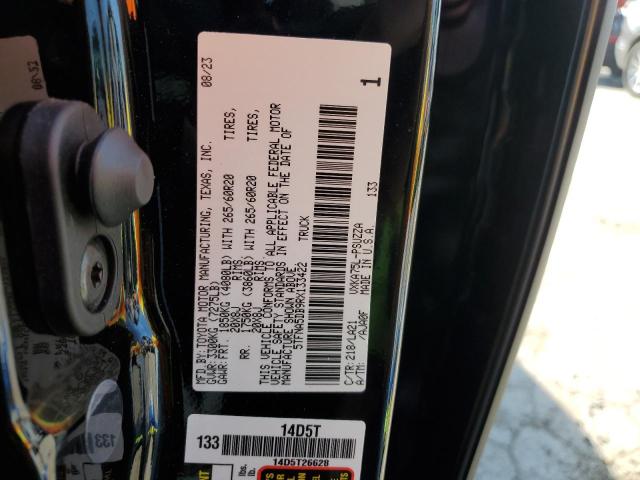 5TFNA5DB9RX133422 - 2024 TOYOTA TUNDRA CREWMAX PLATINUM Schwarz Foto 12