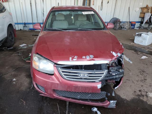 KNAFE221095647508 - 2009 KIA SPECTRA EX RED photo 5