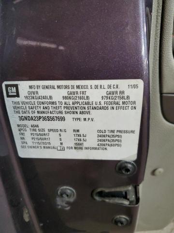 3GNDA23P36S567699 - 2006 CHEVROLET HHR LT Чорний фото 14