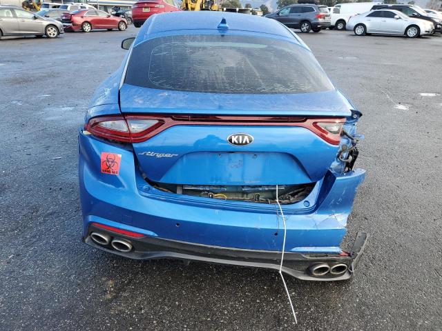 KNAE15LA6K6065839 - 2019 KIA STINGER BLUE photo 6