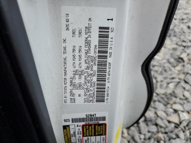 5TFSZ5AN4JX136601 - 2018 TOYOTA TACOMA ACCESS CAB თეთრი ფოტო 12