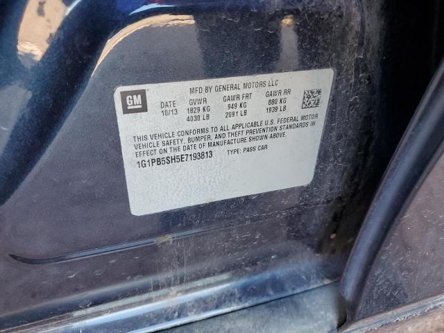 1G1PB5SH5E7193813 - 2014 CHEVROLET CRUZE LS BLUE photo 12