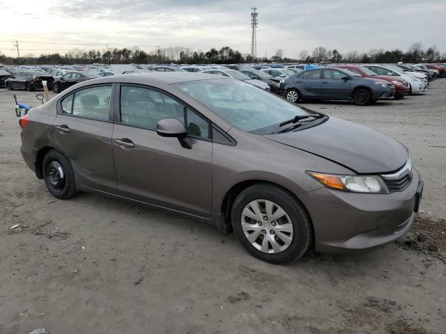 2HGFB2F57CH564734 - 2012 HONDA CIVIC LX GRAY photo 4