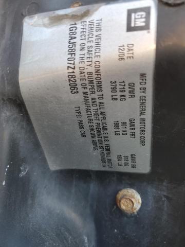 1G8AJ58F07Z182063 - 2007 SATURN ION LEVEL 2 WHITE photo 12