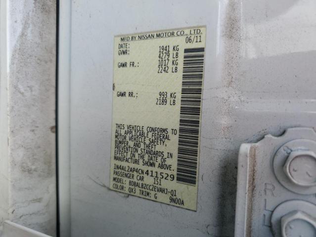 1N4AL2AP4CN411529 - 2012 NISSAN ALTIMA BASE Weiß Foto 13