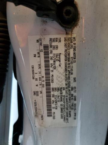 1FAHP3M2XCL339921 - 2012 FORD FOCUS SEL თეთრი ფოტო 12