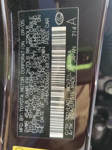 JTHBA30G665148734 - 2006 LEXUS ES 330 栗色 照片 12