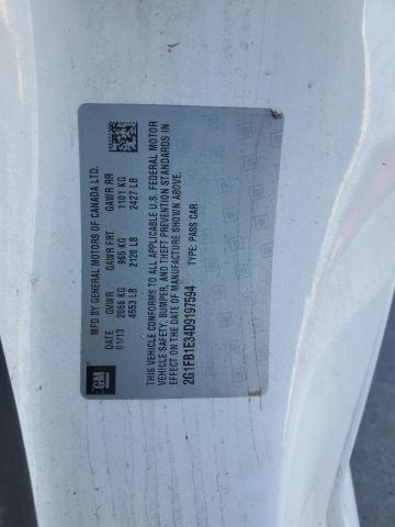 2G1FB1E34D9197594 - 2013 CHEVROLET CAMARO LT 白色 照片 13