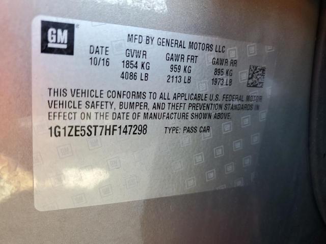 1G1ZE5ST7HF147298 - 2017 CHEVROLET MALIBU LT ნაცრისფერი ფოტო 12