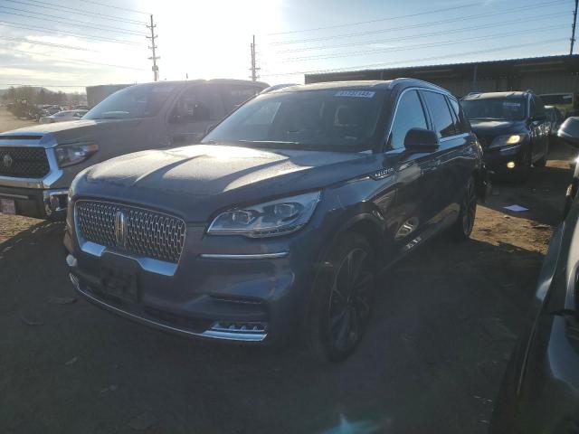 5LM5J7XCXMGL03935 - 2021 LINCOLN AVIATOR RESERVE BLUE photo 1