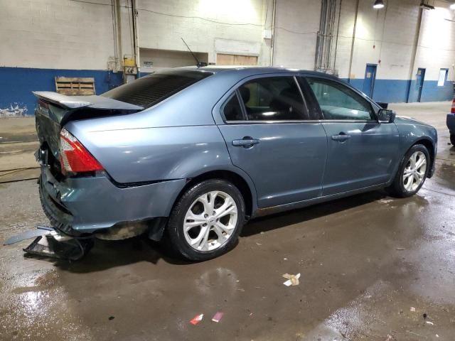 3FAHP0HA6CR198315 - 2012 FORD FUSION SE BLUE photo 3