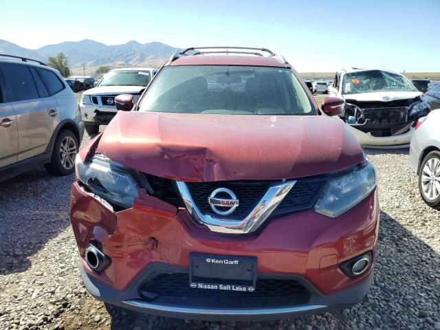 5N1AT2ML6EC836148 - 2014 NISSAN ROGUE S BURGUNDY photo 5
