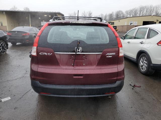 5J6RM4H36CL031297 - 2012 HONDA CR-V LX BURGUNDY photo 6