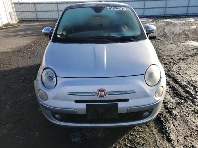 3C3CFFCR6CT194974 - 2012 FIAT 500 LOUNGE SILVER photo 5