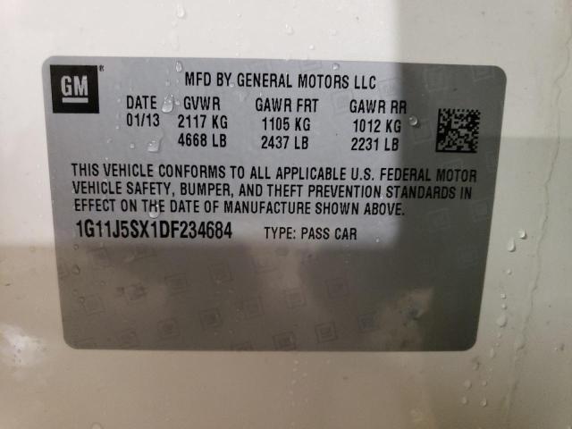 1G11J5SX1DF234684 - 2013 CHEVROLET MALIBU LTZ თეთრი ფოტო 12