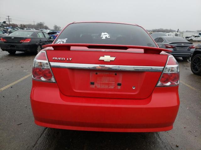 KL1TG56E39B305154 - 2009 CHEVROLET AVEO LT RED photo 6