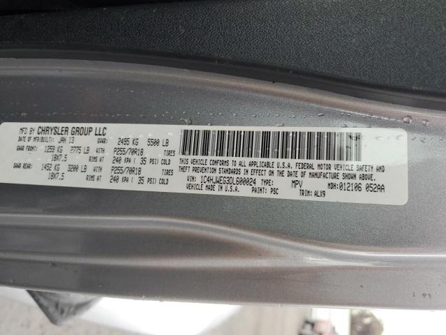 1C4HJWEG3DL600024 - 2013 JEEP WRANGLER U SAHARA ვერცხლისფერი ფოტო 12