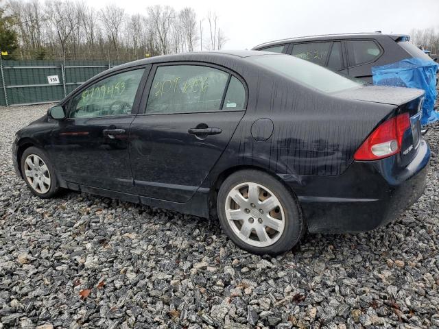 2HGFA16589H302081 - 2009 HONDA CIVIC LX BLACK photo 2