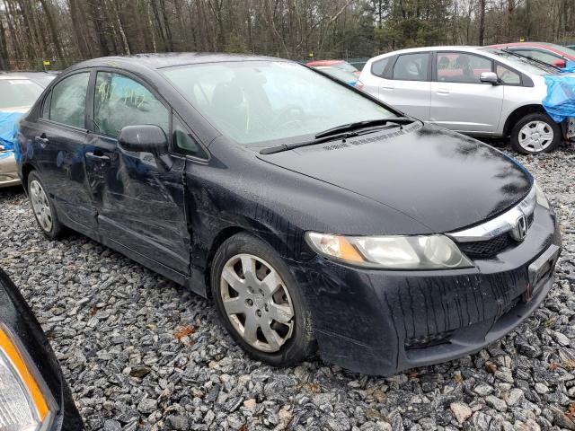 2HGFA16589H302081 - 2009 HONDA CIVIC LX BLACK photo 4