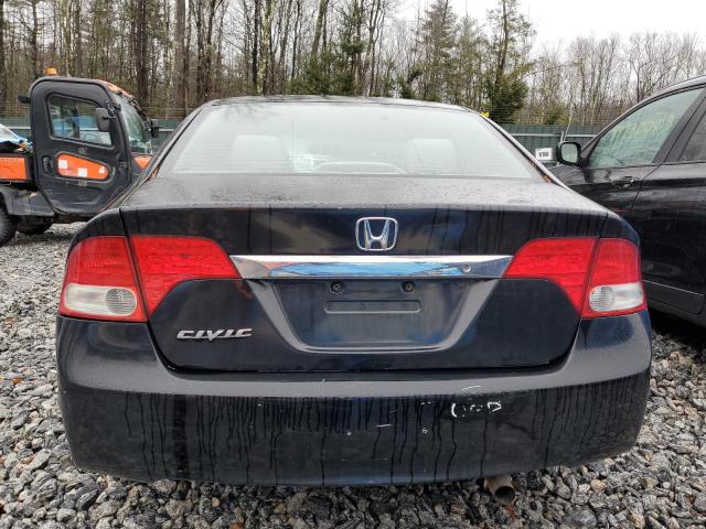 2HGFA16589H302081 - 2009 HONDA CIVIC LX BLACK photo 6