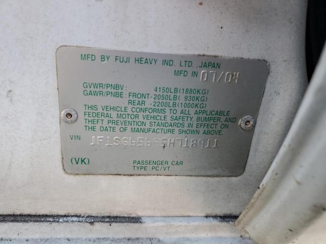 JF1SG65695H718911 - 2005 SUBARU FORESTER 2.5XS Белый фото 12