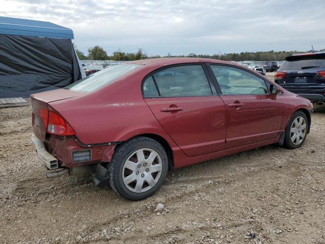 2HGFA16548H530612 - 2008 HONDA CIVIC LX RED photo 3