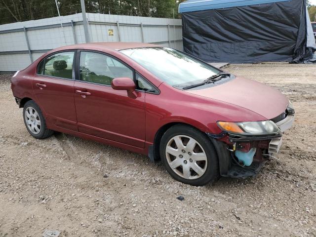 2HGFA16548H530612 - 2008 HONDA CIVIC LX RED photo 4