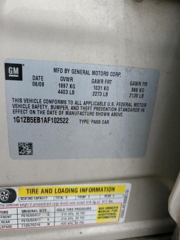 1G1ZB5EB1AF102522 - 2010 CHEVROLET MALIBU LS Қоңыр фото 12