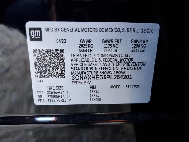 3GNAXHEG5PL254201 - 2023 CHEVROLET EQUINOX LS BLACK photo 13