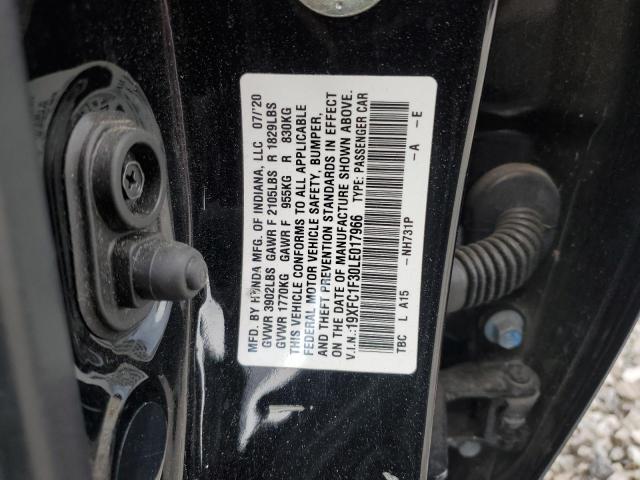 19XFC1F30LE017966 - 2020 HONDA CIVIC EX Qara foto 12