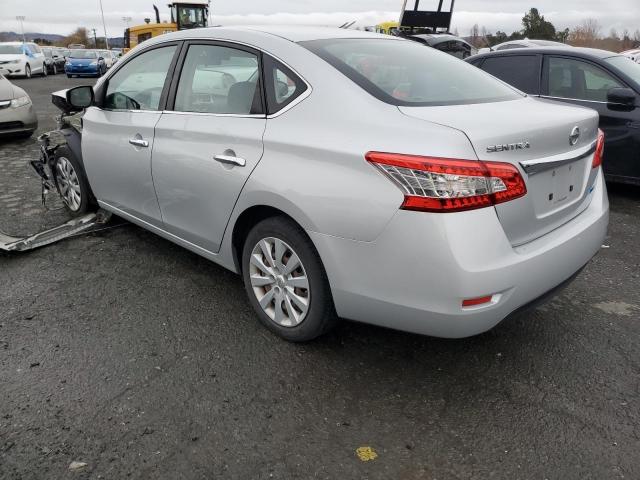 3N1AB7AP2EY253906 - 2014 NISSAN SENTRA S SILVER photo 2