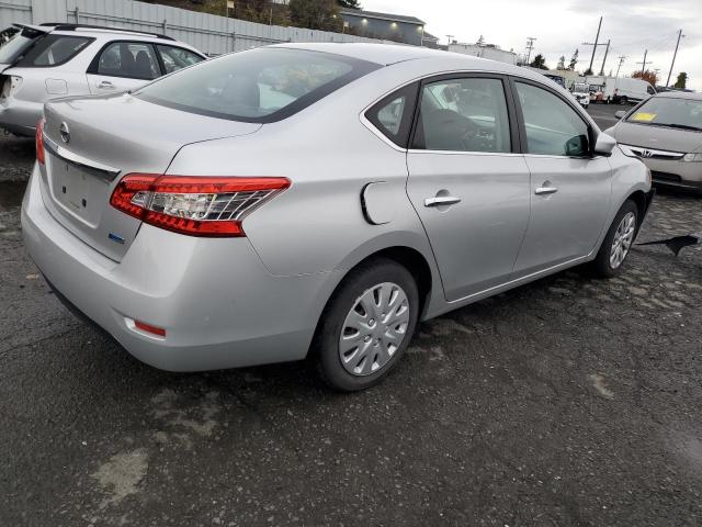 3N1AB7AP2EY253906 - 2014 NISSAN SENTRA S SILVER photo 3