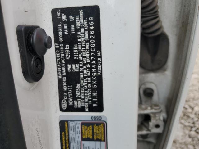 5XXGN4A77CG026469 - 2012 KIA OPTIMA EX WHITE photo 12