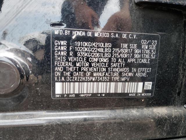 3CZRZ2H35PM734352 - 2023 HONDA HR-V LX Schwarz Foto 13