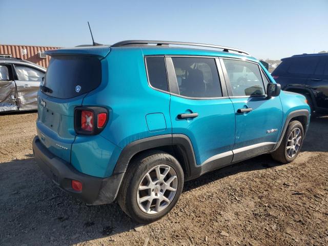 ZACNJCAB4MPM14142 - 2021 JEEP RENEGADE SPORT ტურკოუსი ფოტო 3