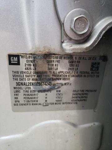 3GNAL2EK6ES674243 - 2014 CHEVROLET CAPTIVA LS 银色 照片 13