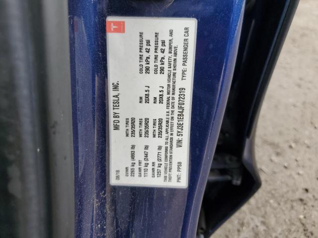 5YJ3E1EB4JF072319 - 2018 TESLA MODEL 3 Mavi foto 12