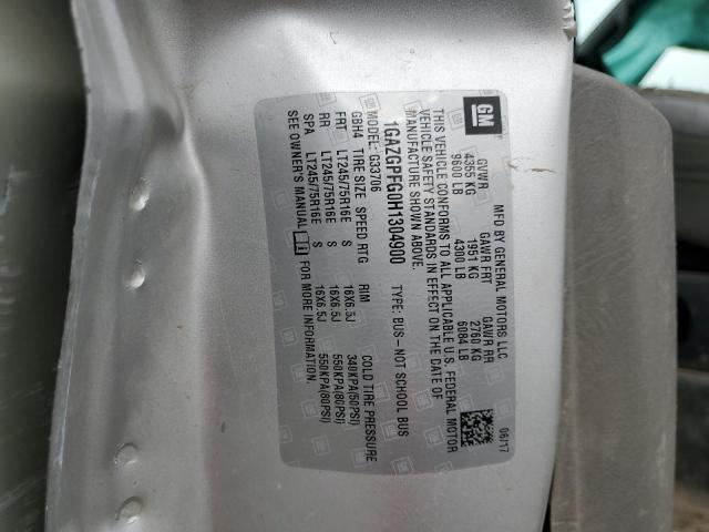 1GAZGPFG0H1304900 - 2017 CHEVROLET EXPRESS G3 LT Білий фото 13