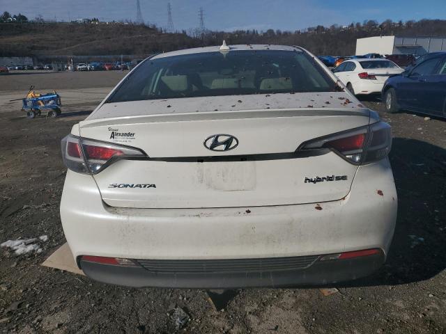 KMHE24L10GA009504 - 2016 HYUNDAI SONATA HYBRID WHITE photo 6