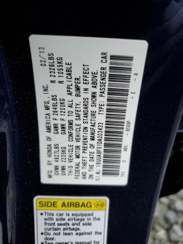 19UUA9F51DA003433 - 2013 ACURA TL TECH BLUE photo 12