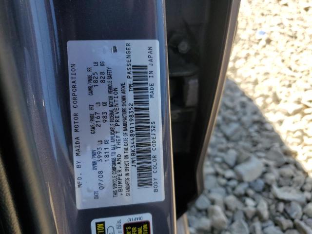 JM1BK344891198352 - 2009 MAZDA 3 S BLACK photo 12