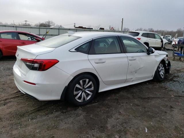 2HGFE2F22NH535979 - 2022 HONDA CIVIC LX WHITE photo 3