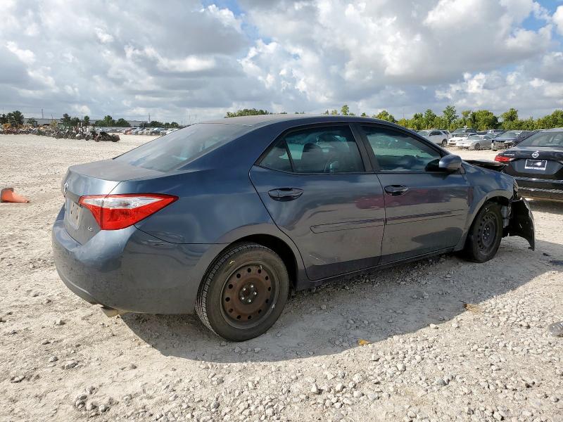 5YFBURHE0GP448613 - 2016 TOYOTA COROLLA L BLUE photo 3